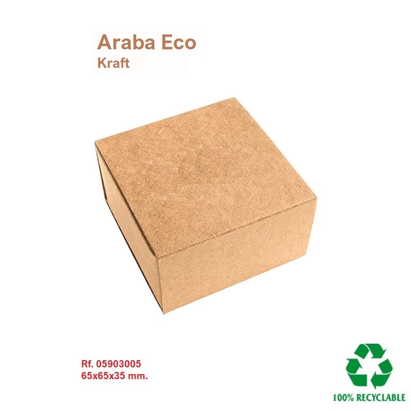 Caja ECO ARABA Kraft sortija 65x65x35 mm.